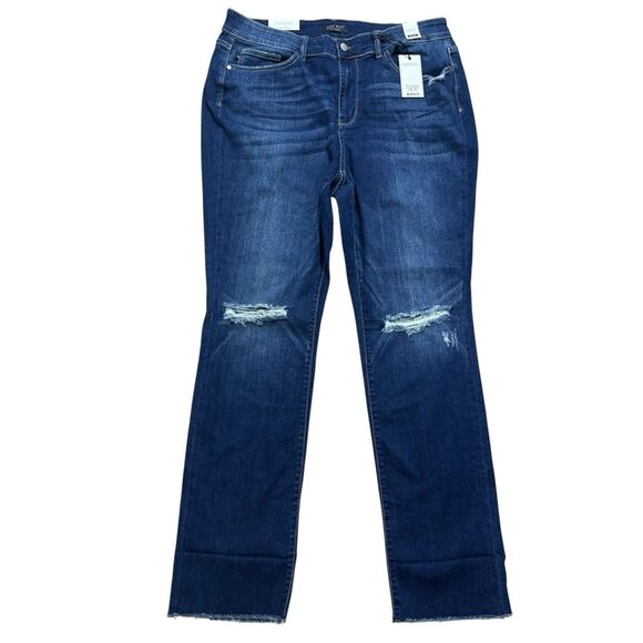 Judy Blue Denim - Judy Blue Jeans Women’s 18W Straight Fit Distressed Stretch High Rise Denim NWT